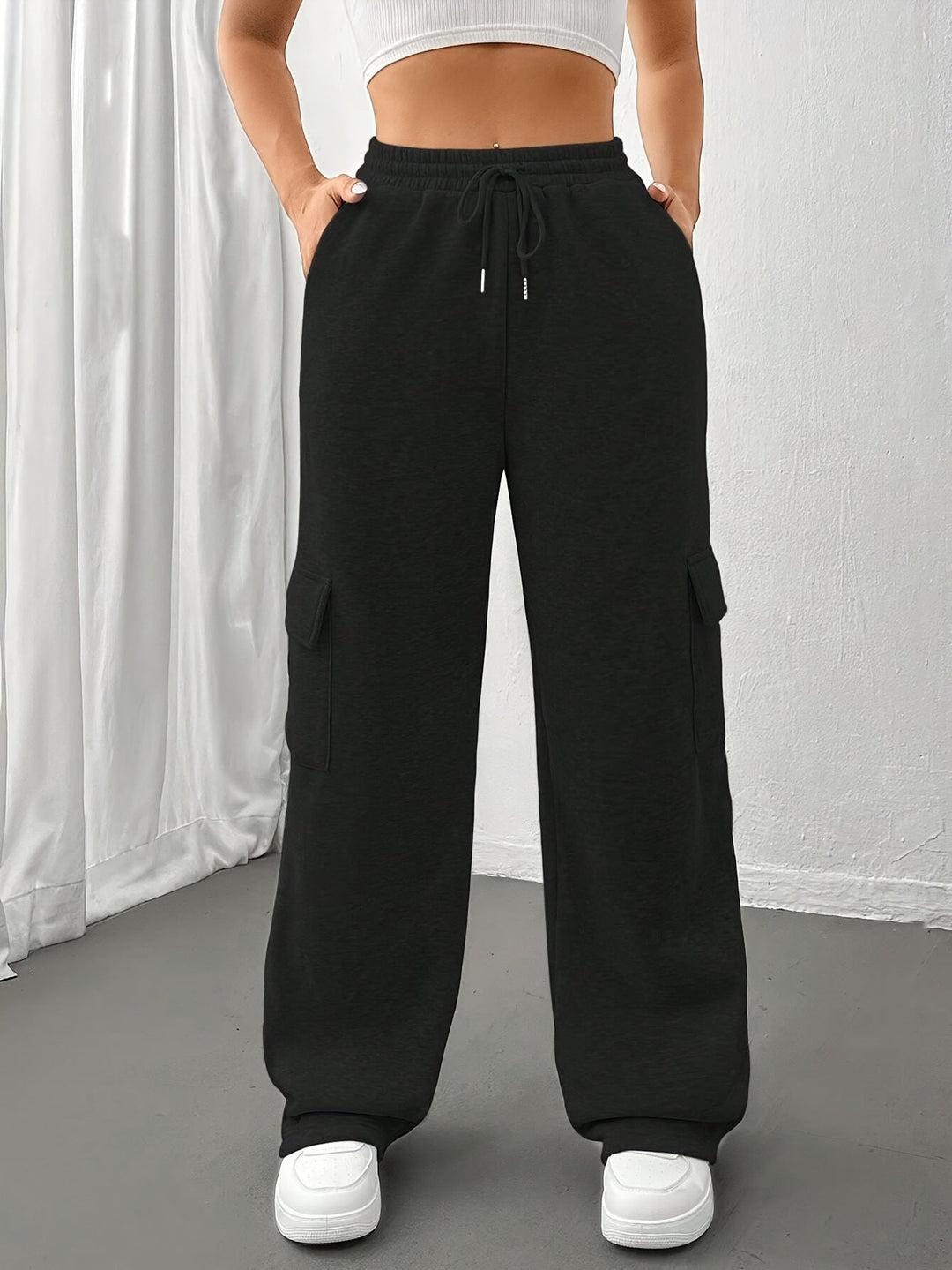 Relaxed Cargo Sweatpants for Women
