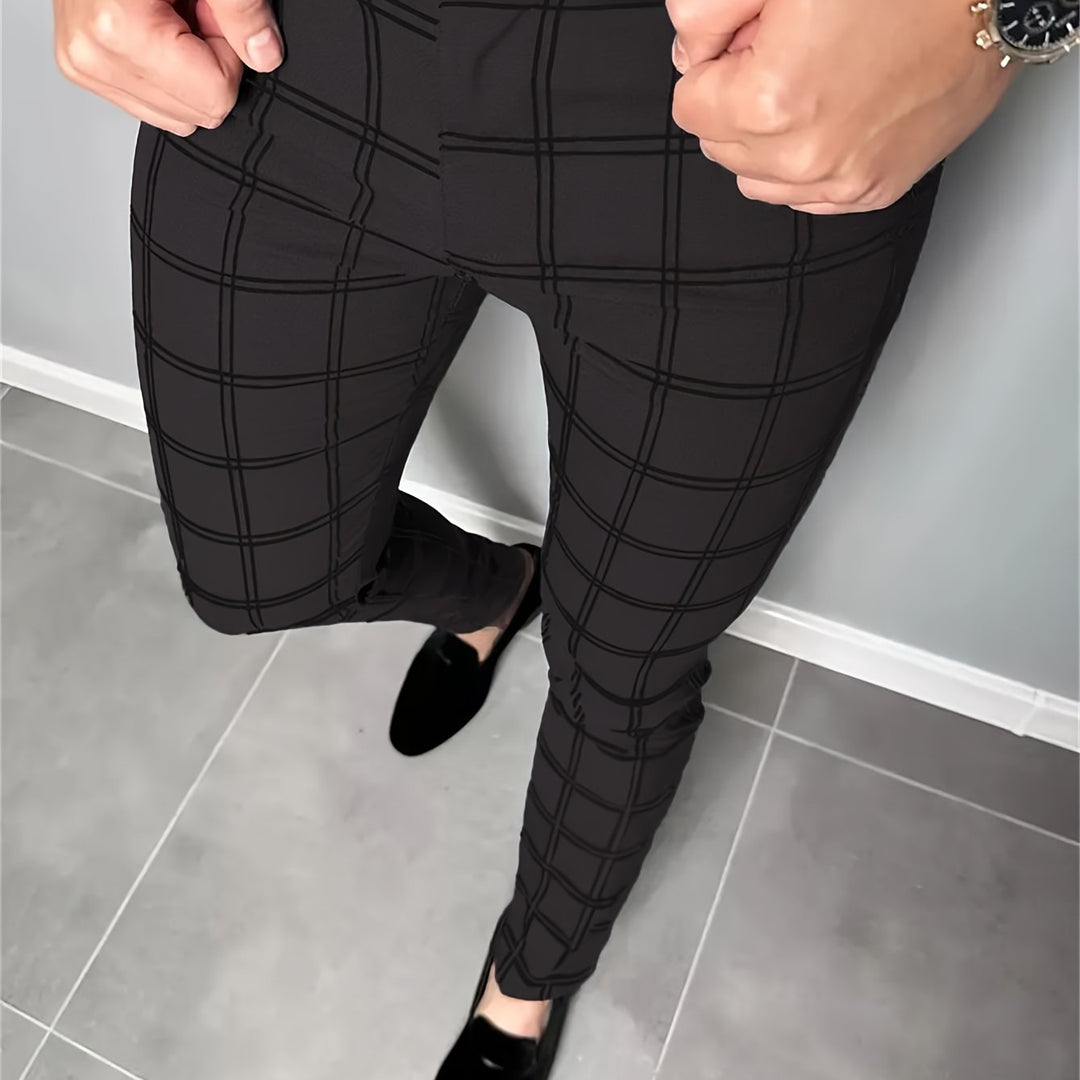 Refined Slim-Fit Trousers for Men, Plus Size