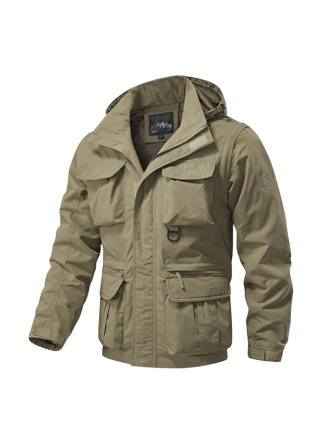 Multi-Pocket Cargo Jacket, Men's Rugged Fit