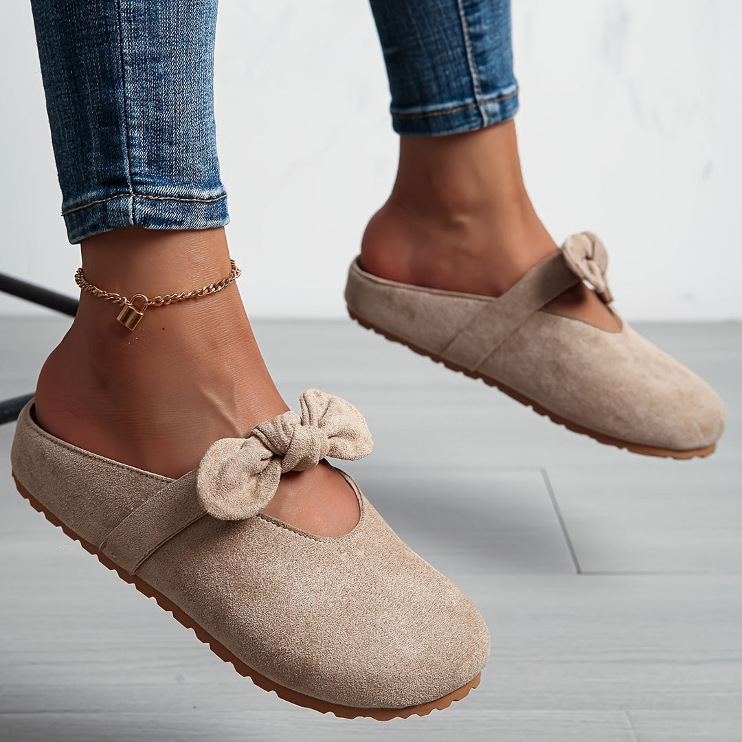 Bow Slip-On Mules, Women's Soft Fit