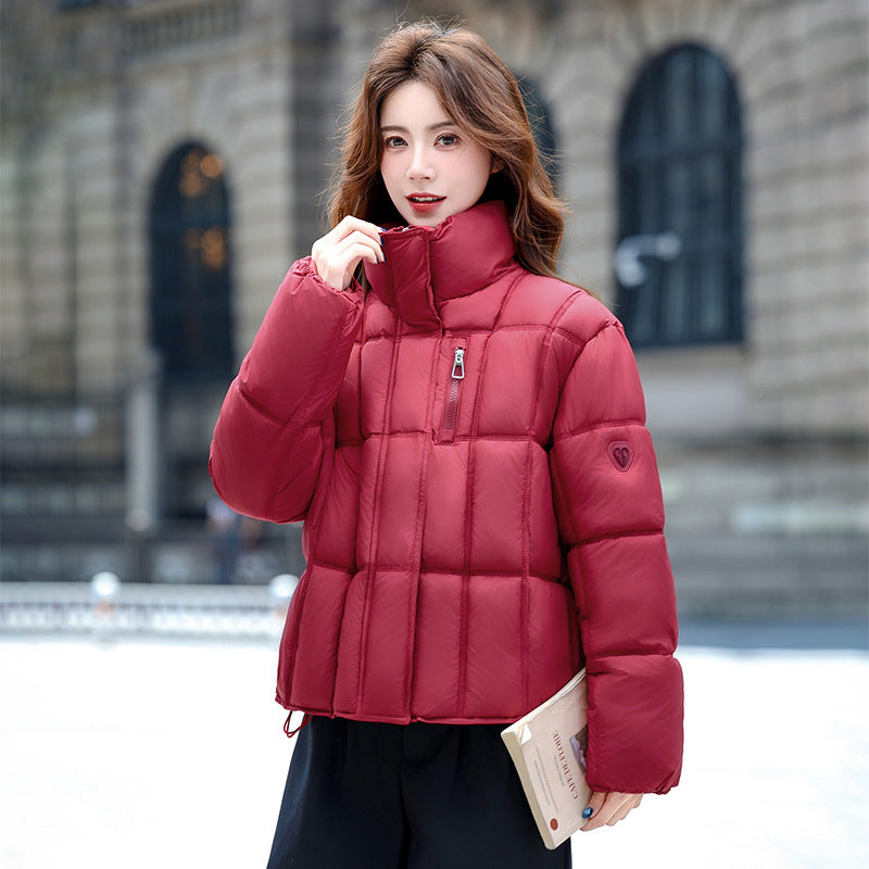 Women's Winter Puffer Jacket – Black, Blue, Gray, Red, Yellow