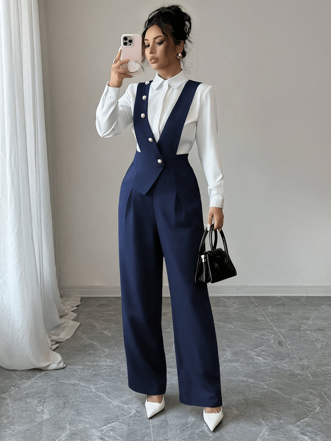 Wide-Leg Jumpsuit, Women's Tailored Fit