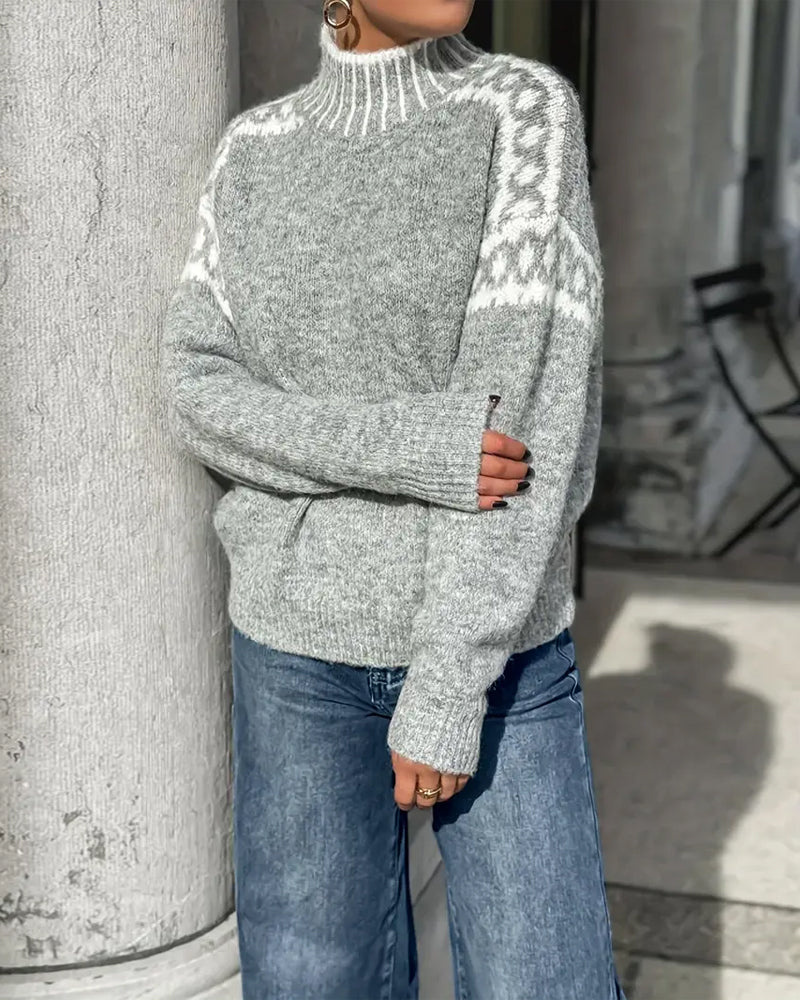 Cozy Patterned Sweater for Women