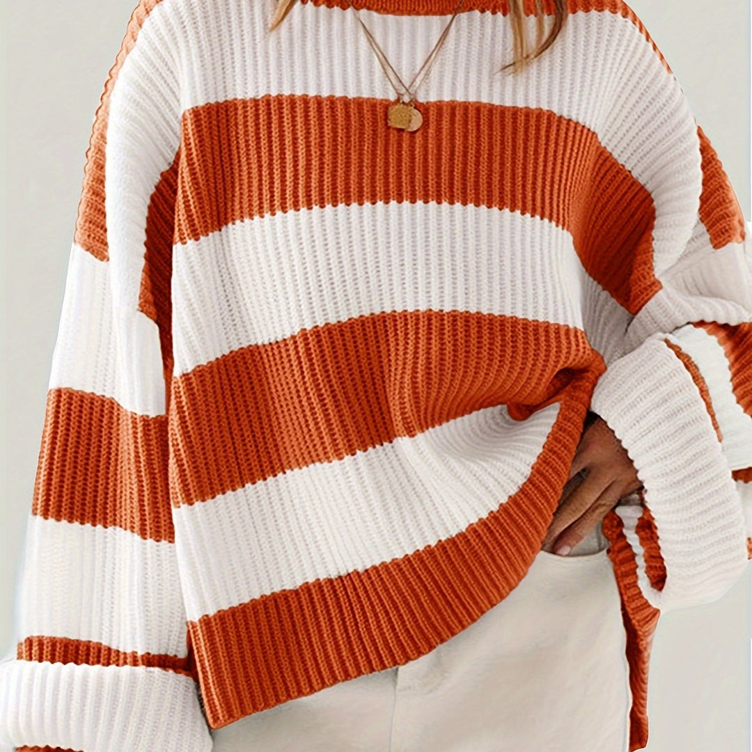 Colorblock Sweater for Women, Relaxed Style