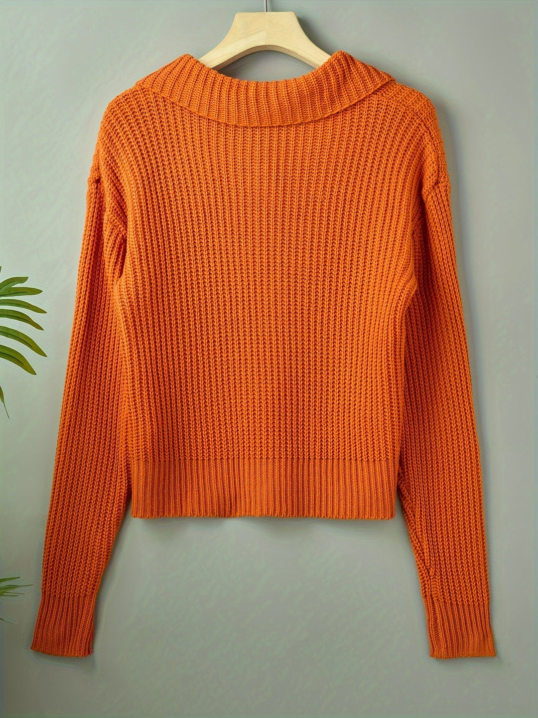 Ribbed Knit Sweater for Women, Cozy Style