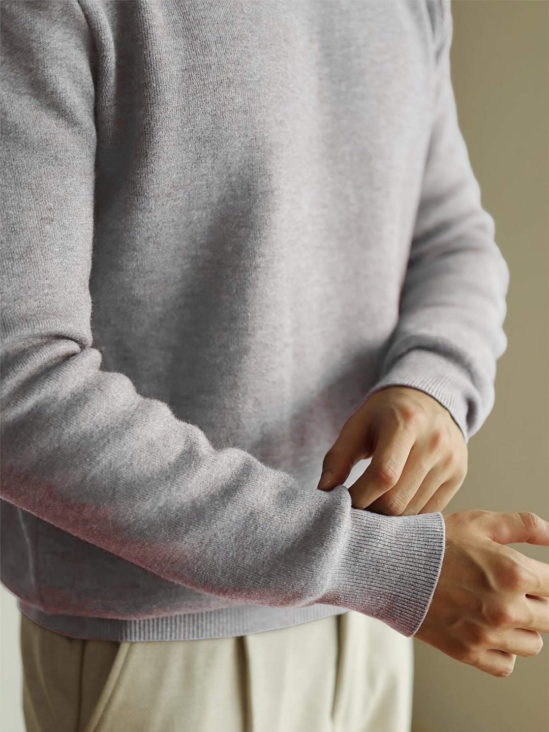 High-Neck Sweater for Men, Refined Style