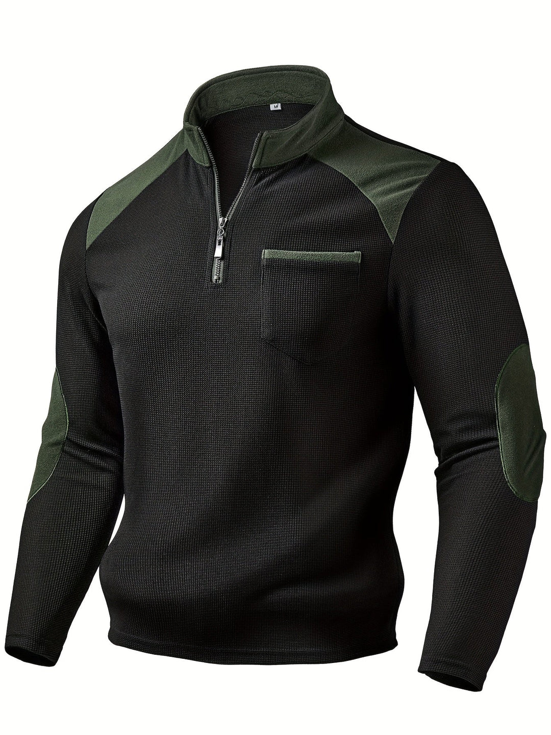 Colour-Block Quarter-Zip Pullover, Men's Textured Fit