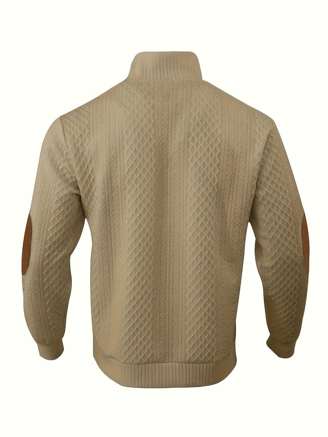 Stand Collar Button Henley Sweater for Men, Plus Size