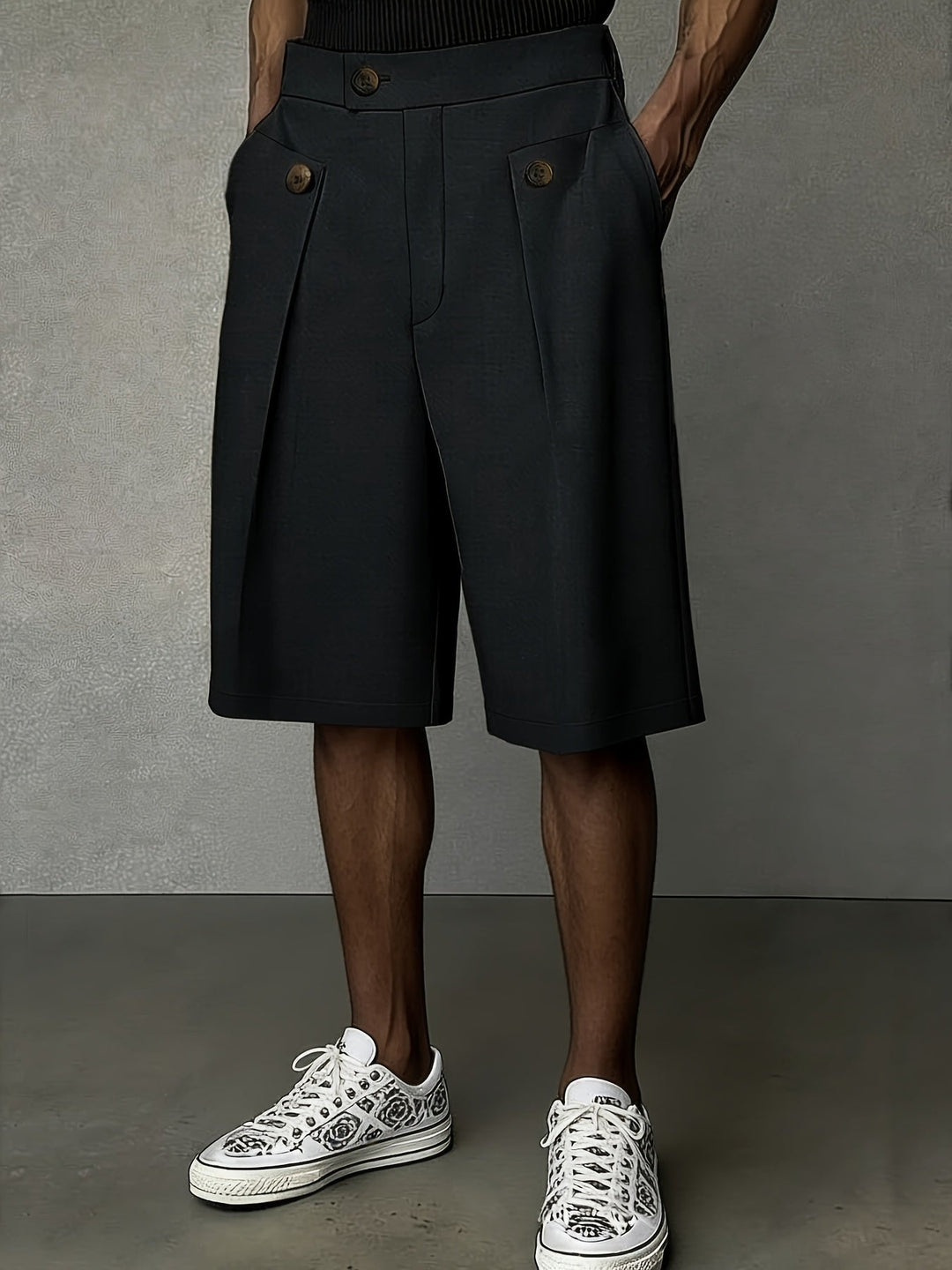 Tailored Pleated Shorts for Men