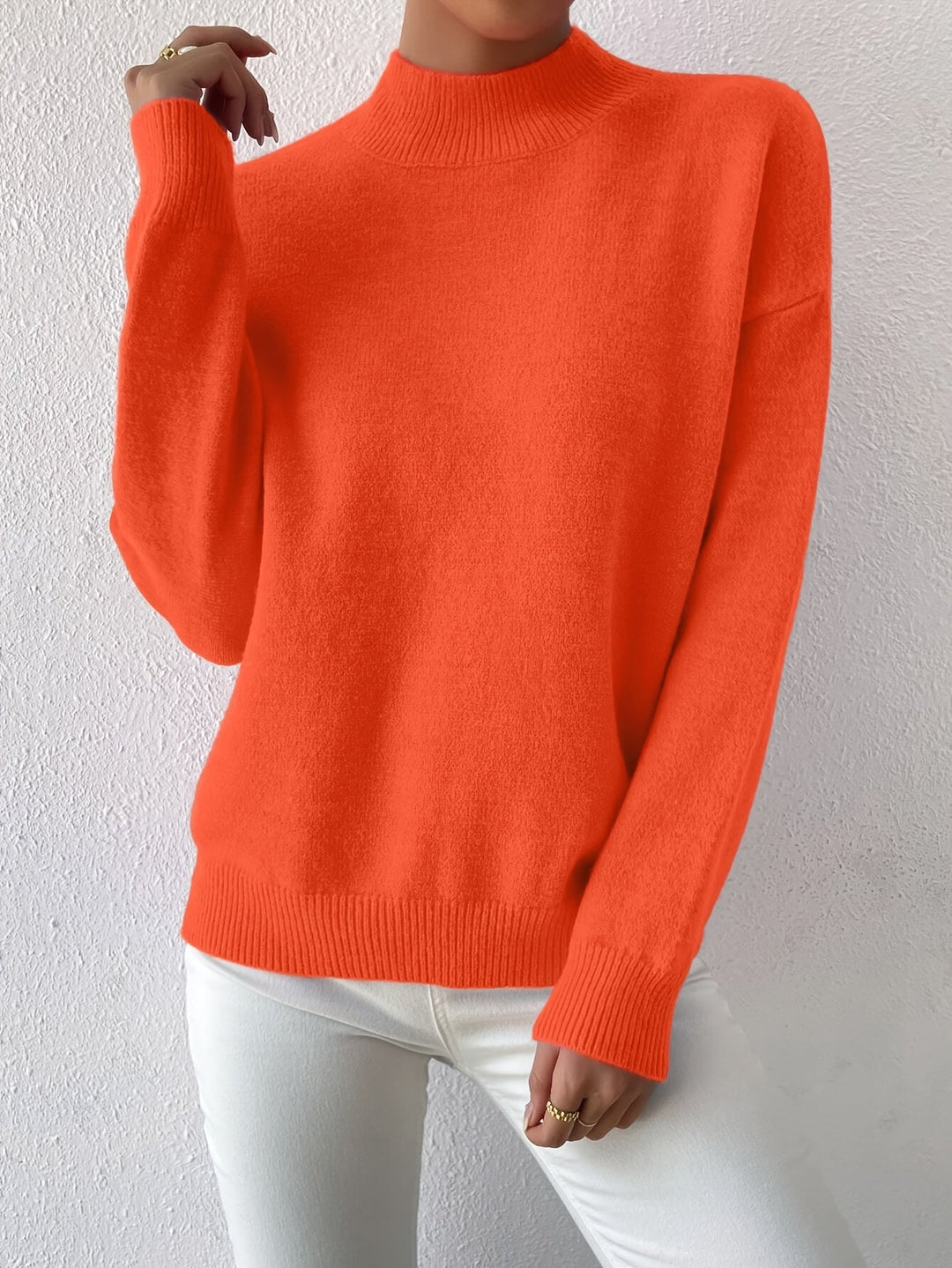 Mock Neck Sweater, Women's Refined Fit