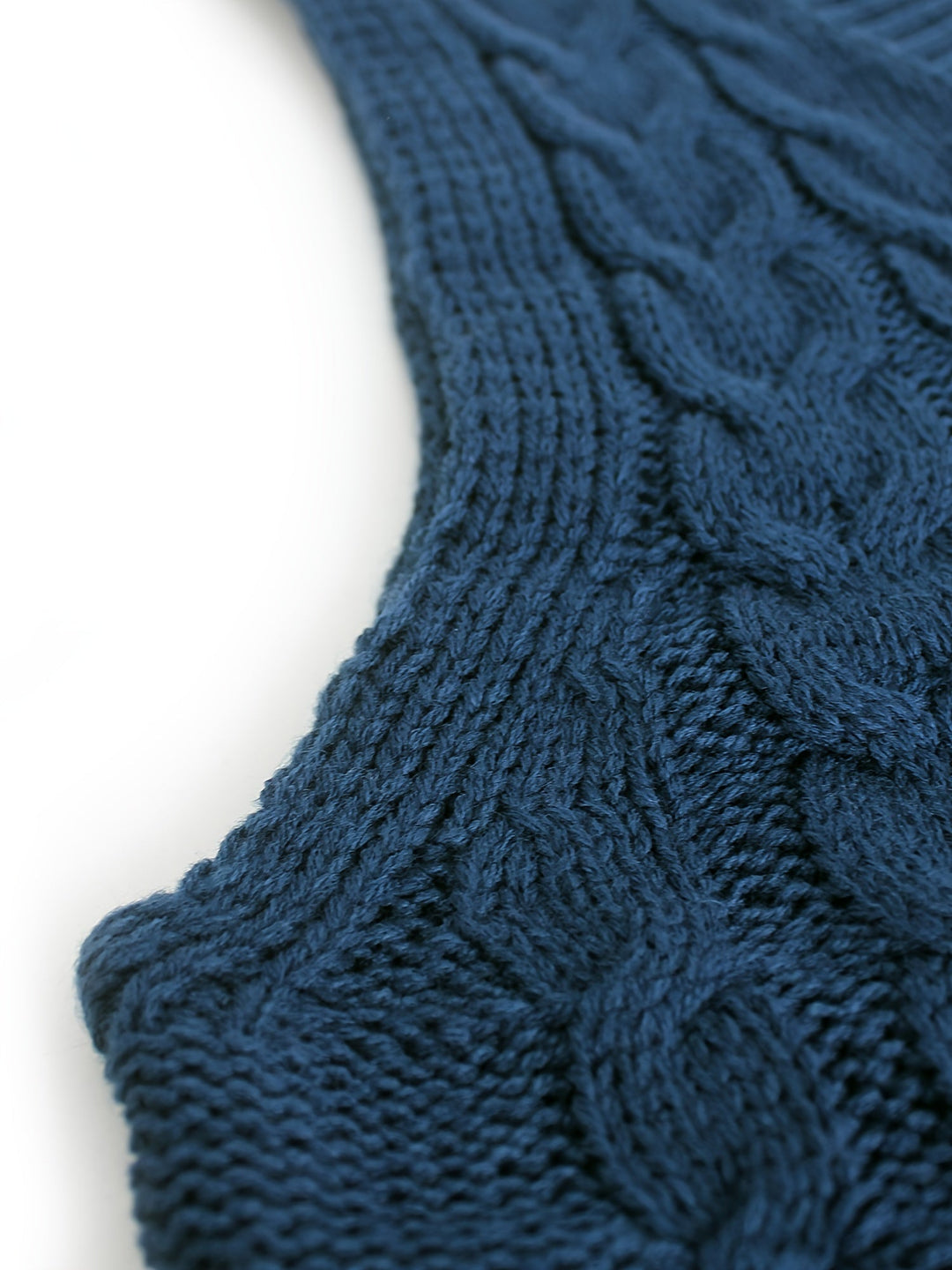 Ladies Cozy Cable-Knit V-Neck Sweater Vest