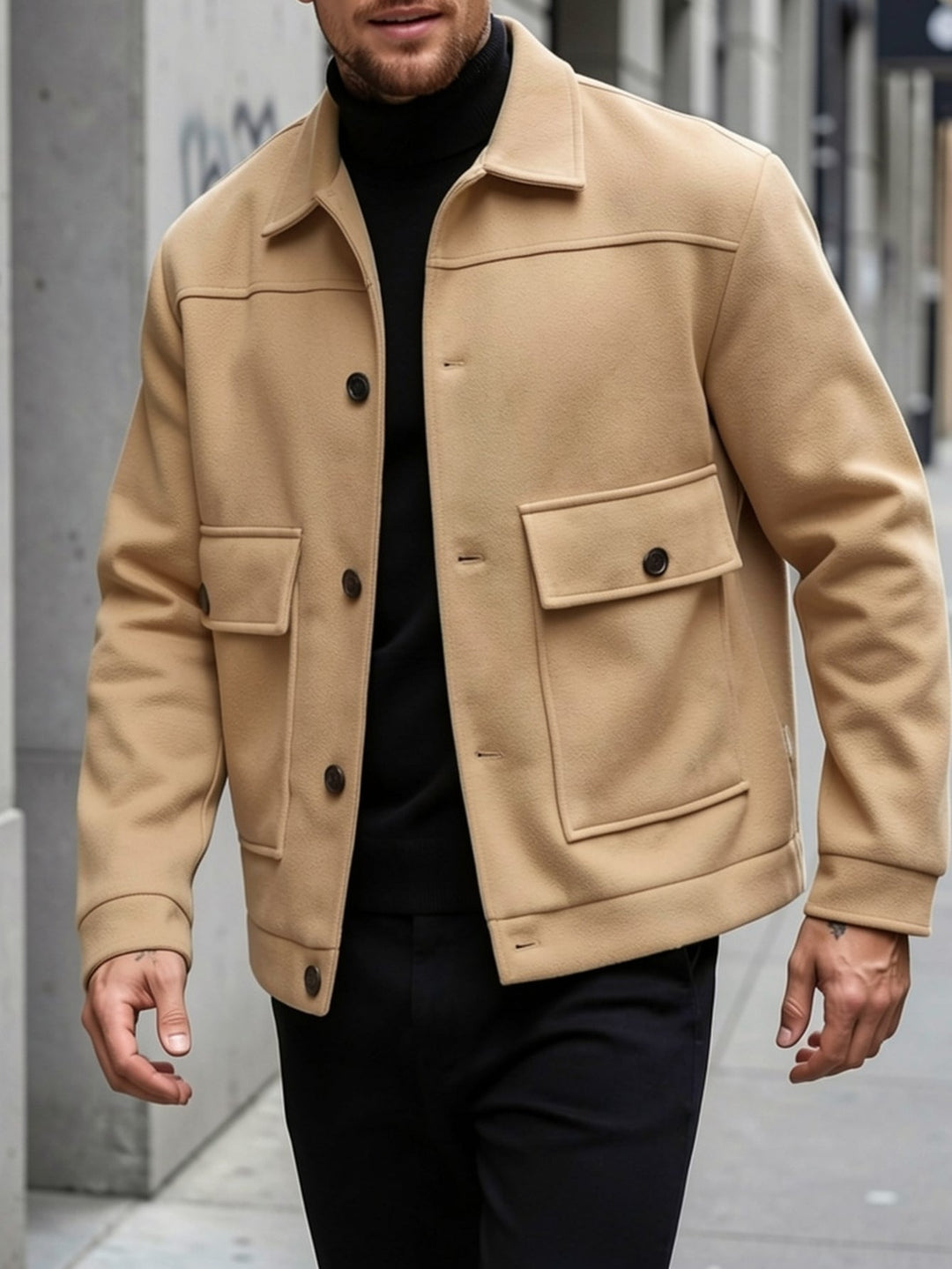 Structured Utility Jacket for Men
