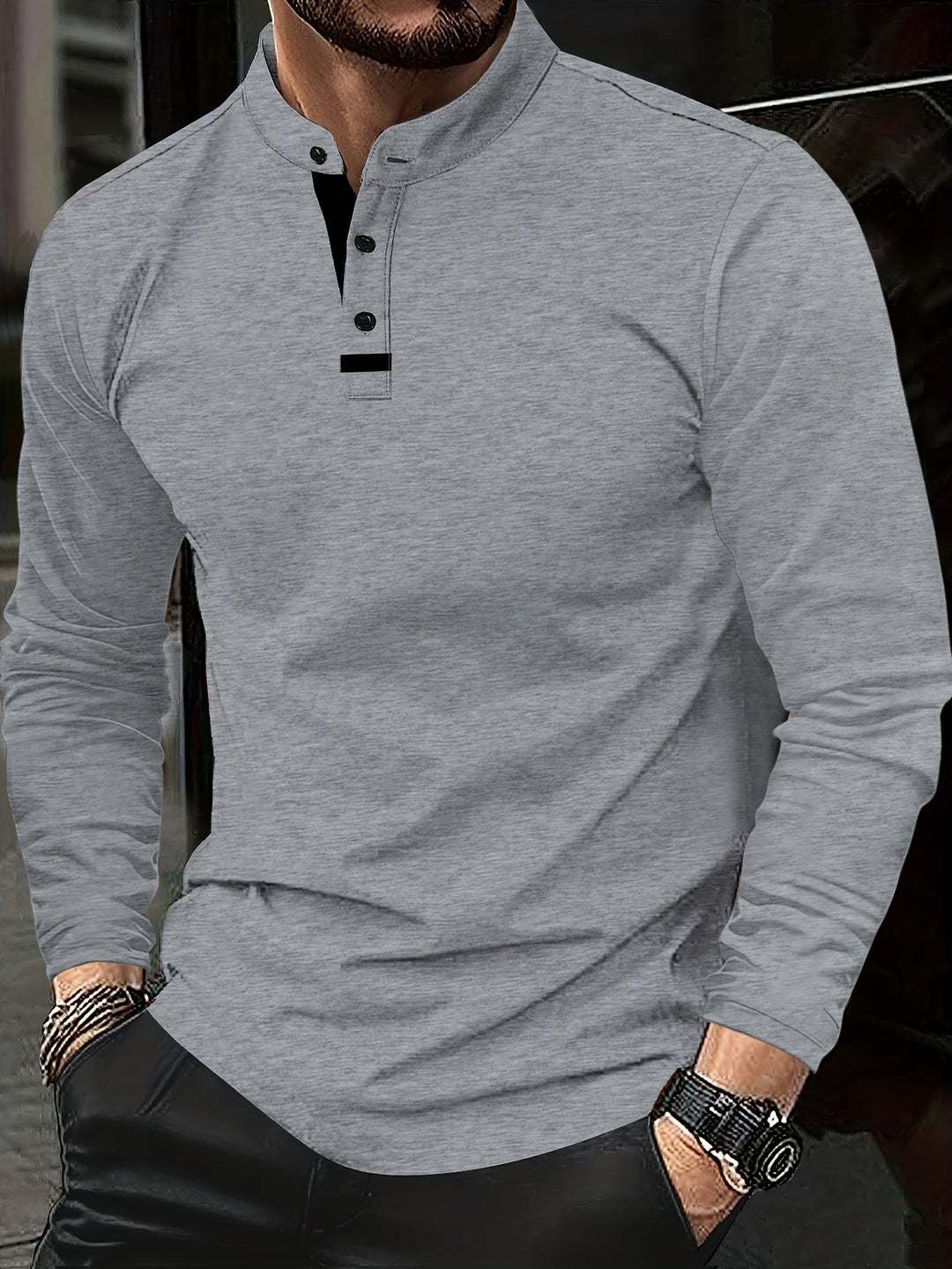 Men's Refined Long-Sleeve Henley