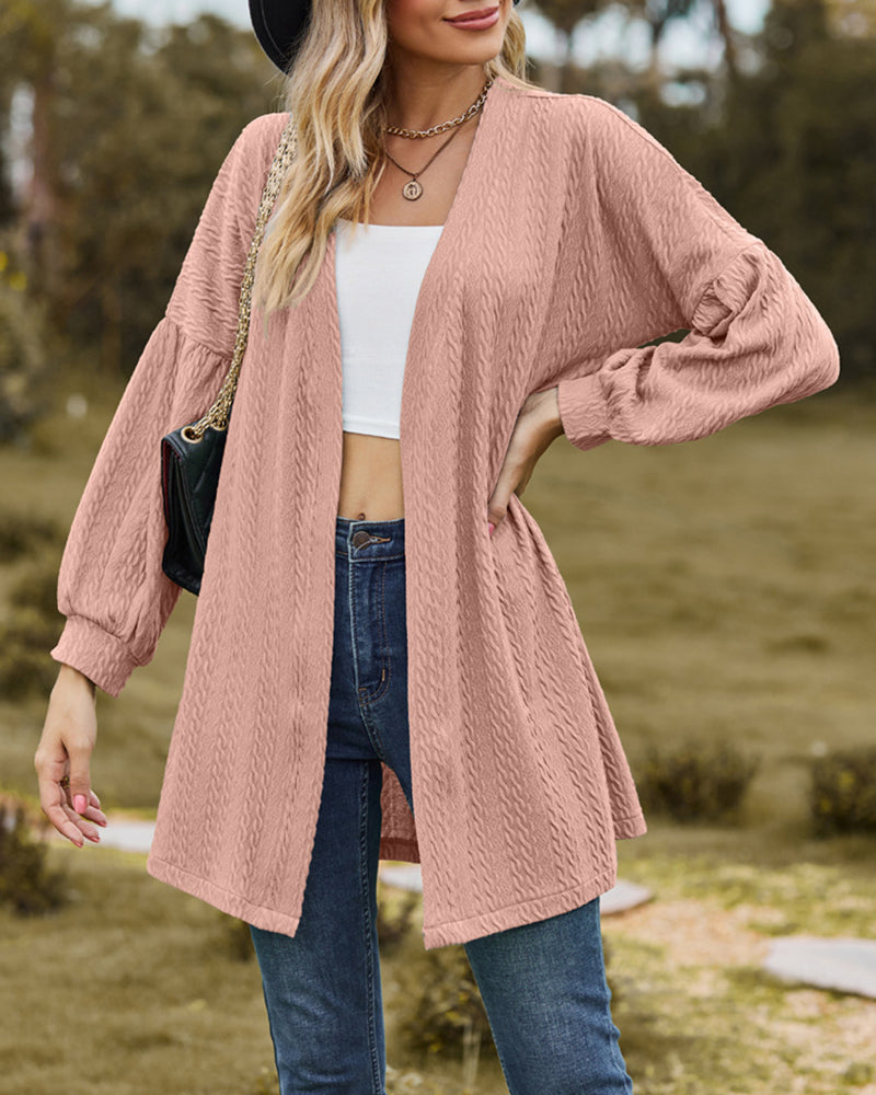 Women's Knit Long Sleeve Lightweight Soft Cardigan – Pink