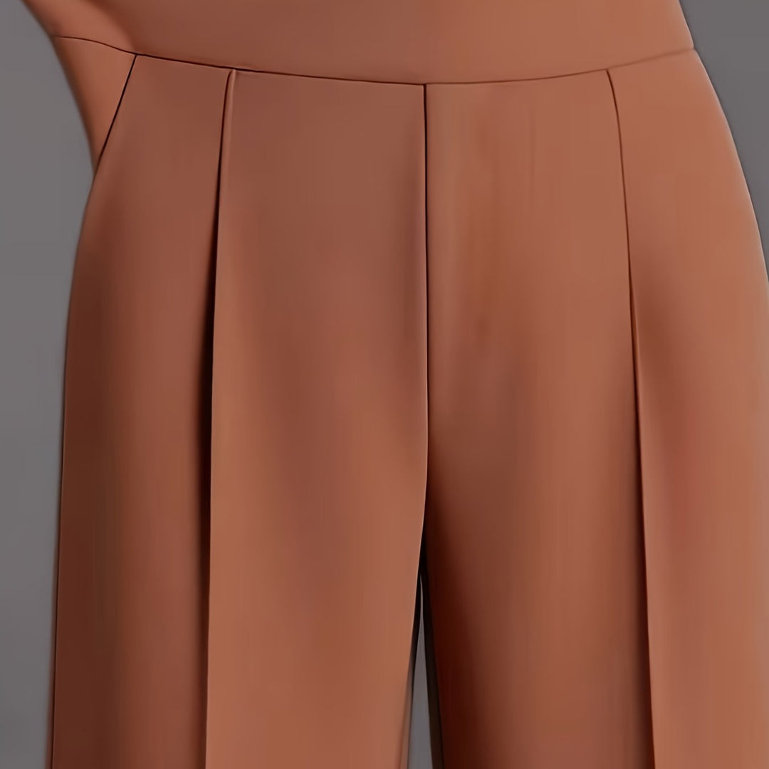 Ladies High-Waisted Wide-Leg Pants