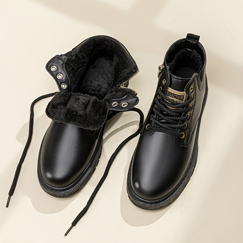 Men's Rugged High-Top Lace-Up Boots