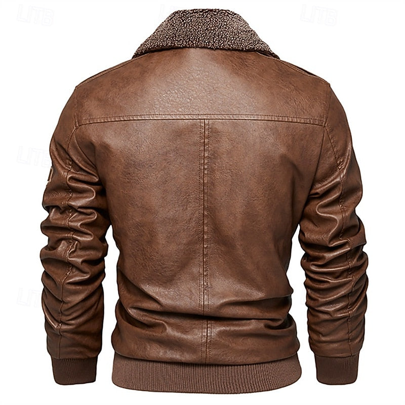 Aviator Bomber Jacket for Men, Plus Size