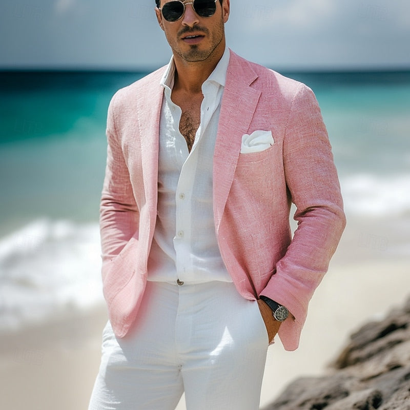 Notch-Collar Blazer for Men, Tailored Style