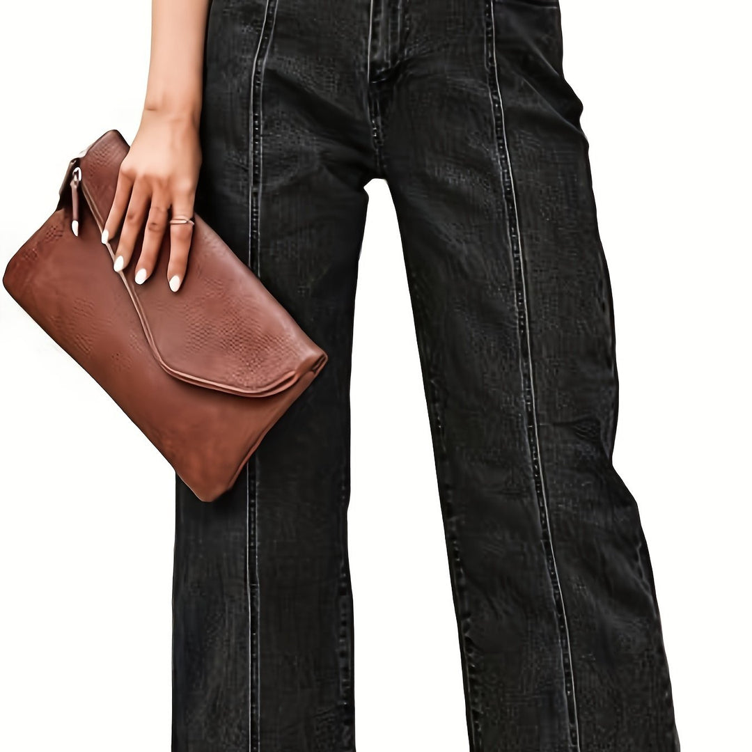 Tailored Cropped Straight-Leg Jeans for Women