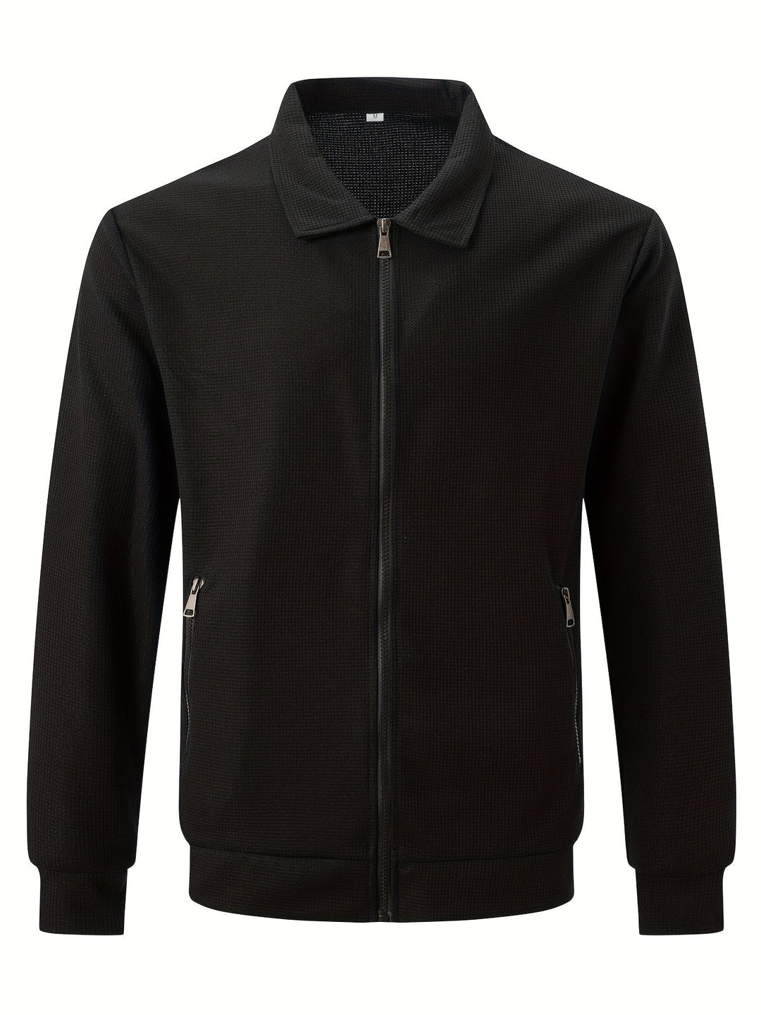 Textured Zip Jacket for Men, Plus Size