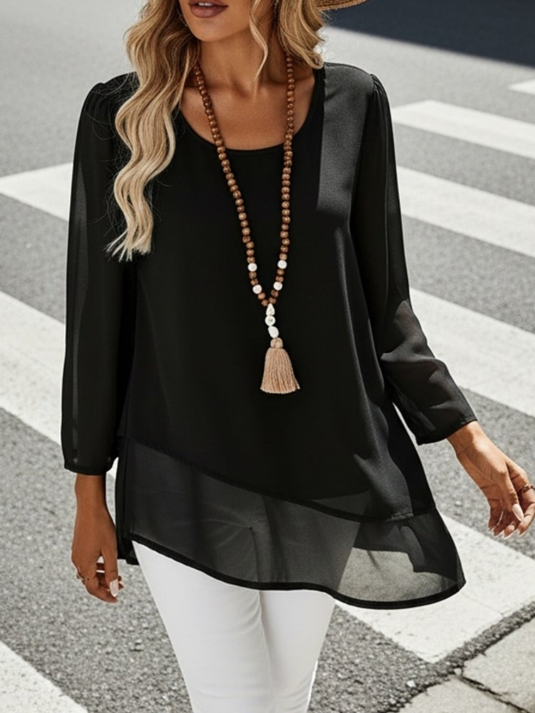 Layered Flowing Blouse for Women
