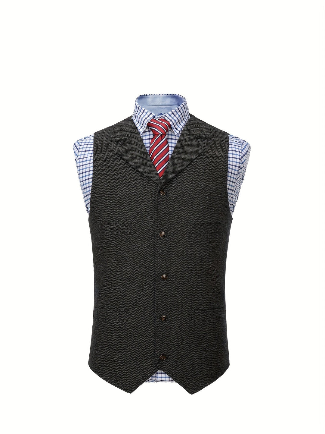Heritage Herringbone Vest for Men, Plus Size