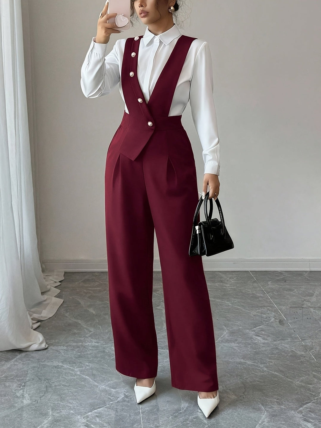 Wide-Leg Jumpsuit, Women's Tailored Fit