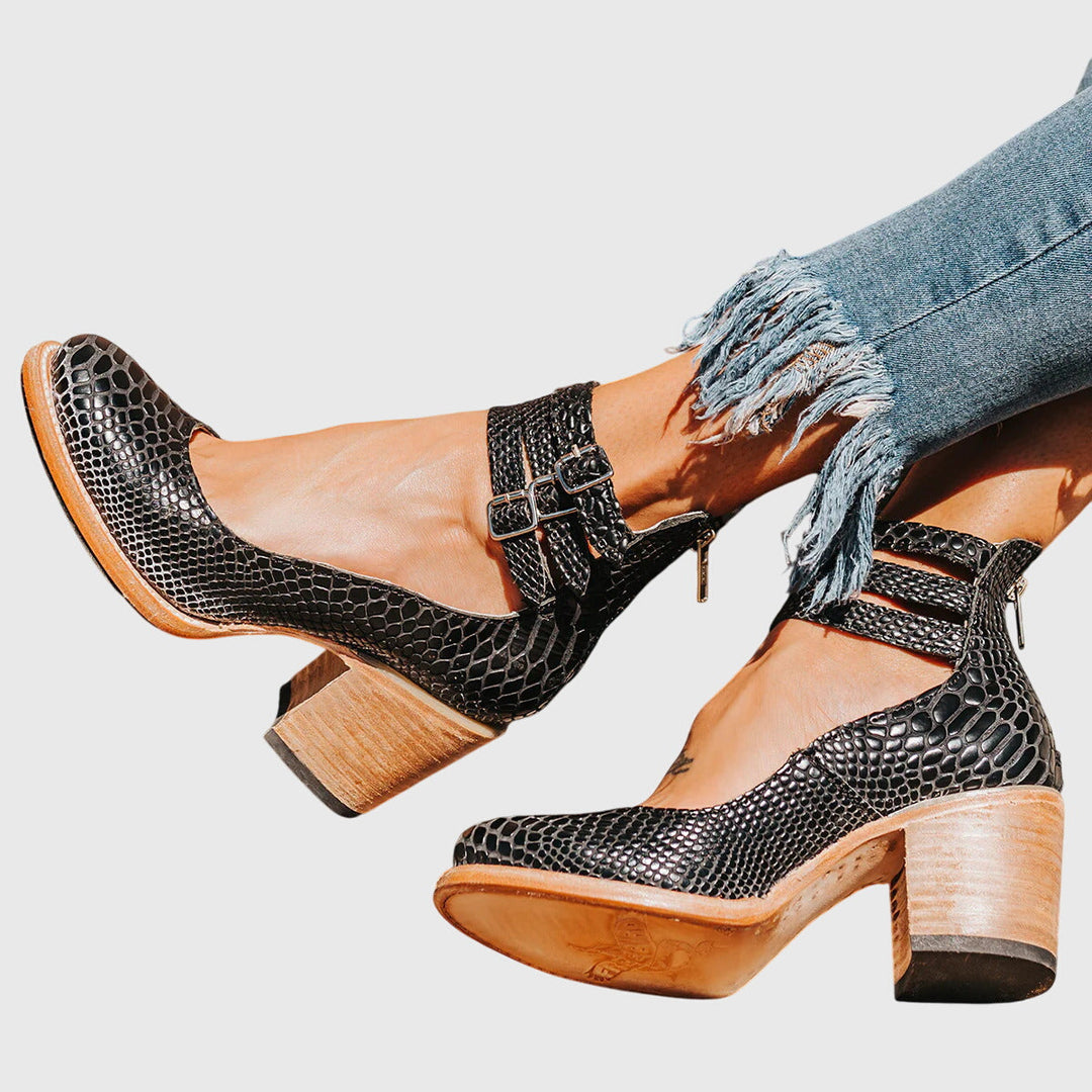 Triple Ankle Strap Heels, Women's Elegant Fit