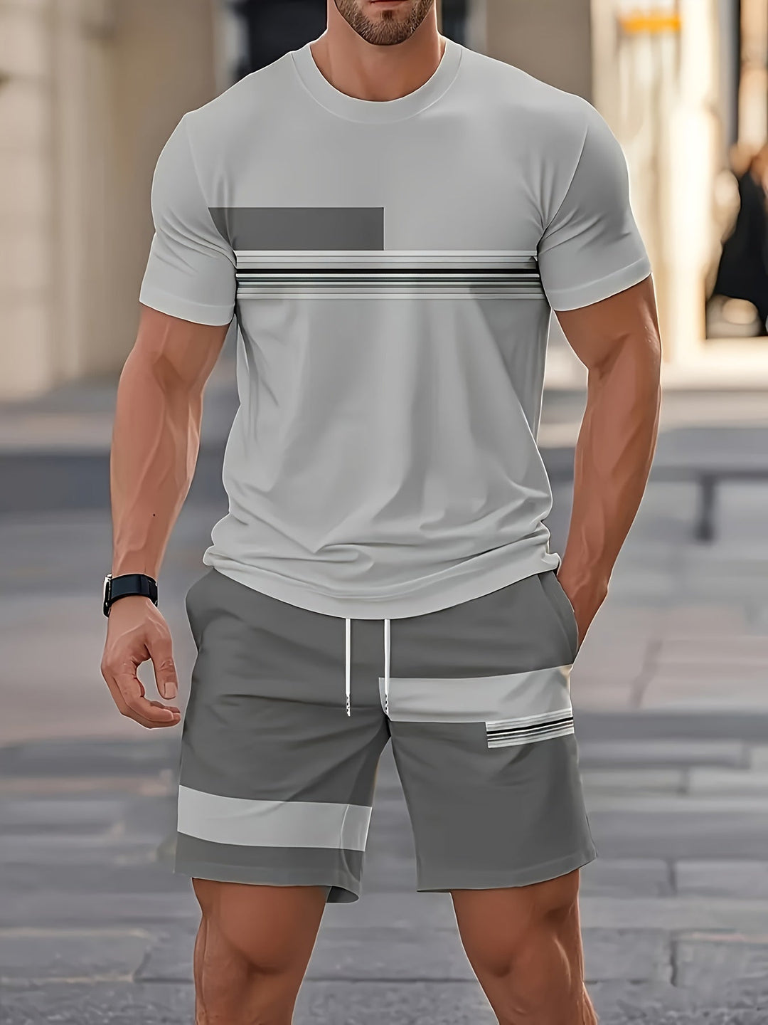 Two-Piece Summer Set for Men, Relaxed Style