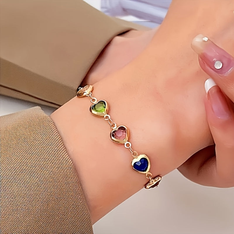 Stylish Multicolor Heart Shape Bracelet