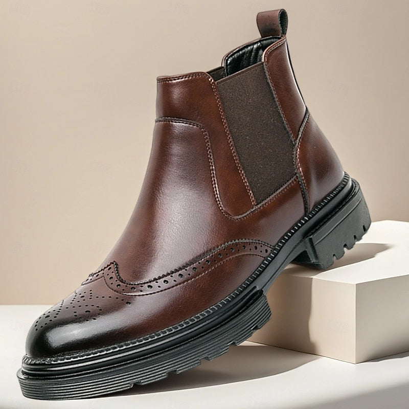 Men's Wingtip Chelsea Boots