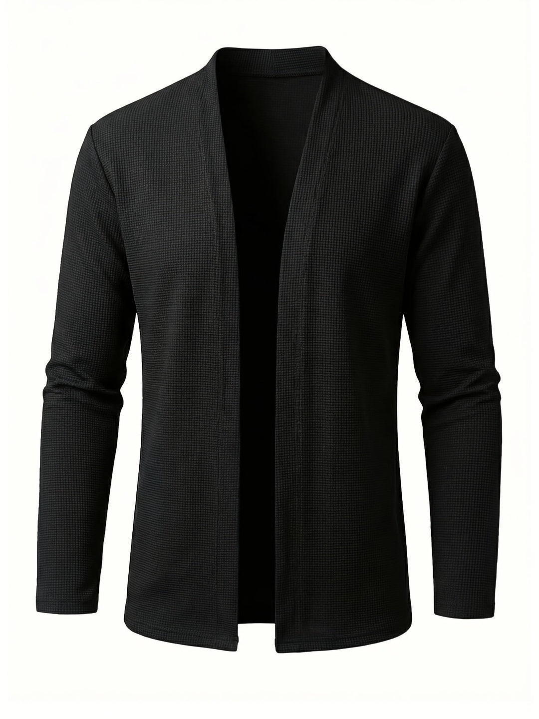 Open-Front Textured Cardigan for Men