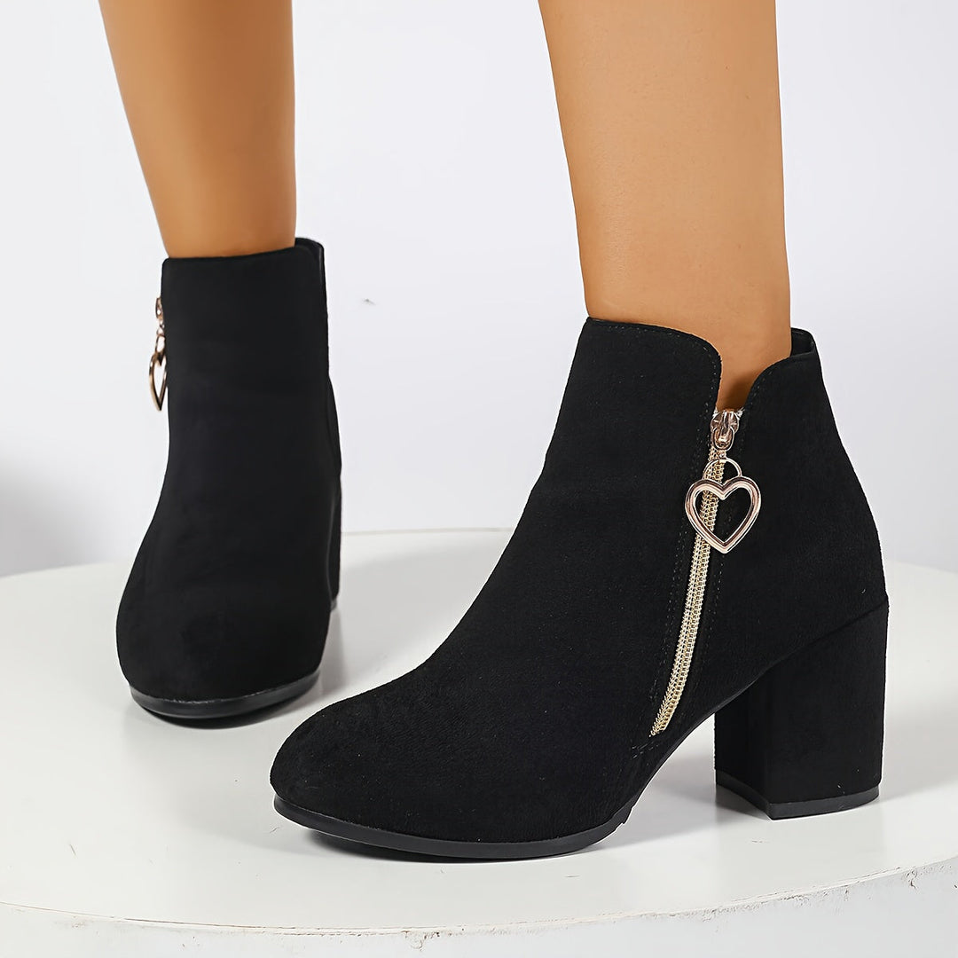 Block-Heel Ankle Boots for Women, Elegant Style