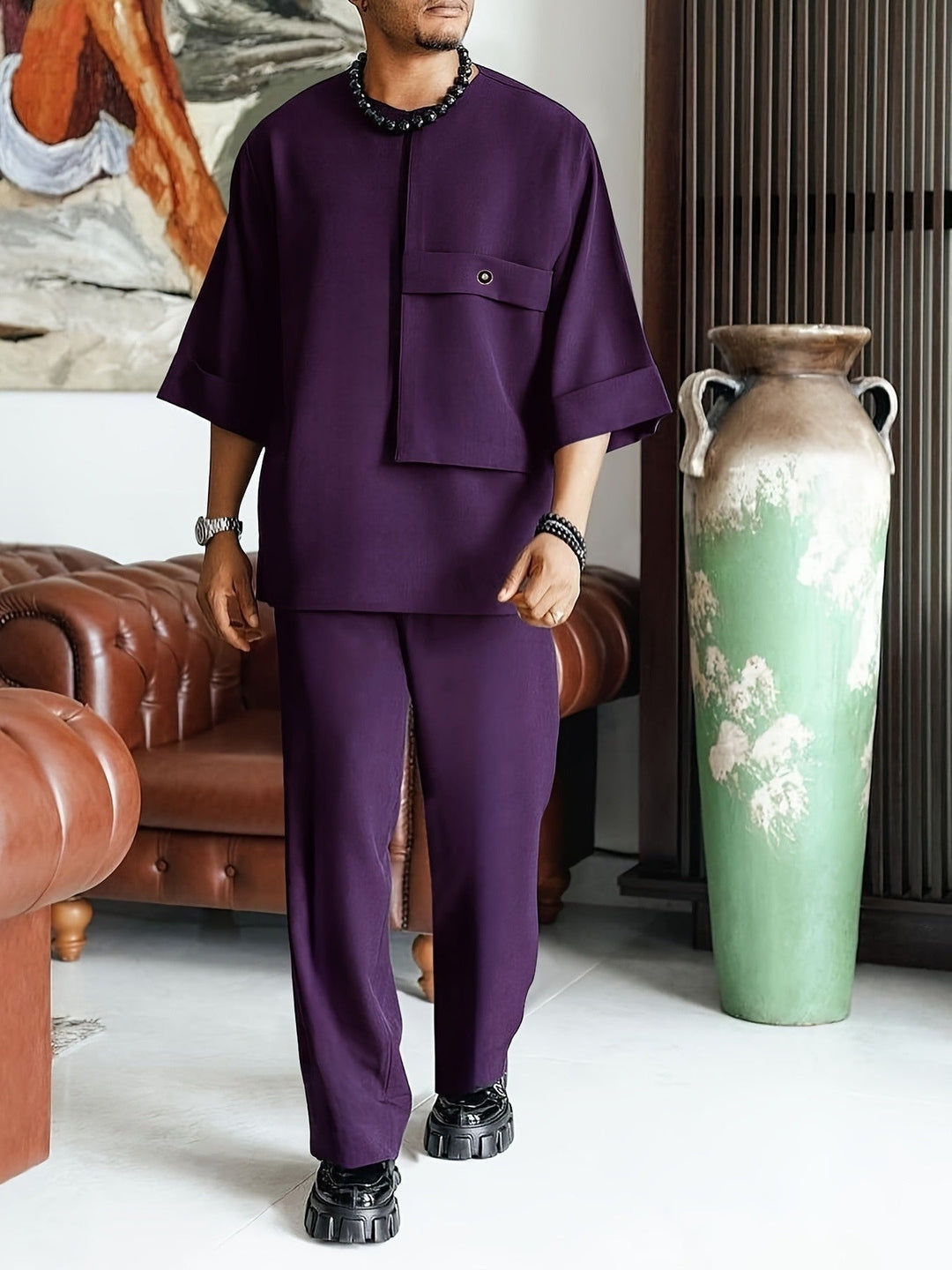 Two-Piece Set for Men, Relaxed Style