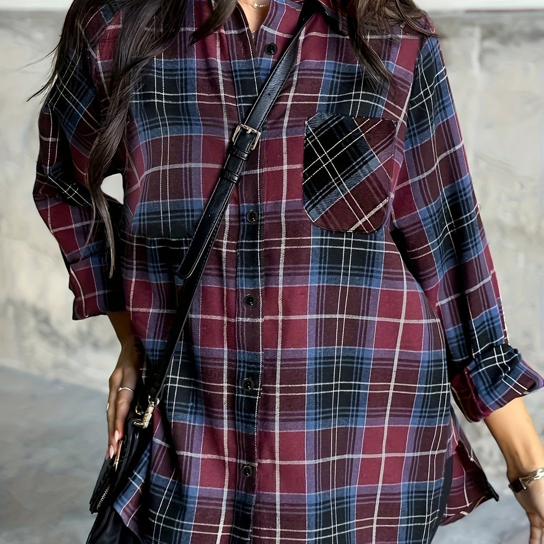 Checked Shirt, Women's Relaxed Fit