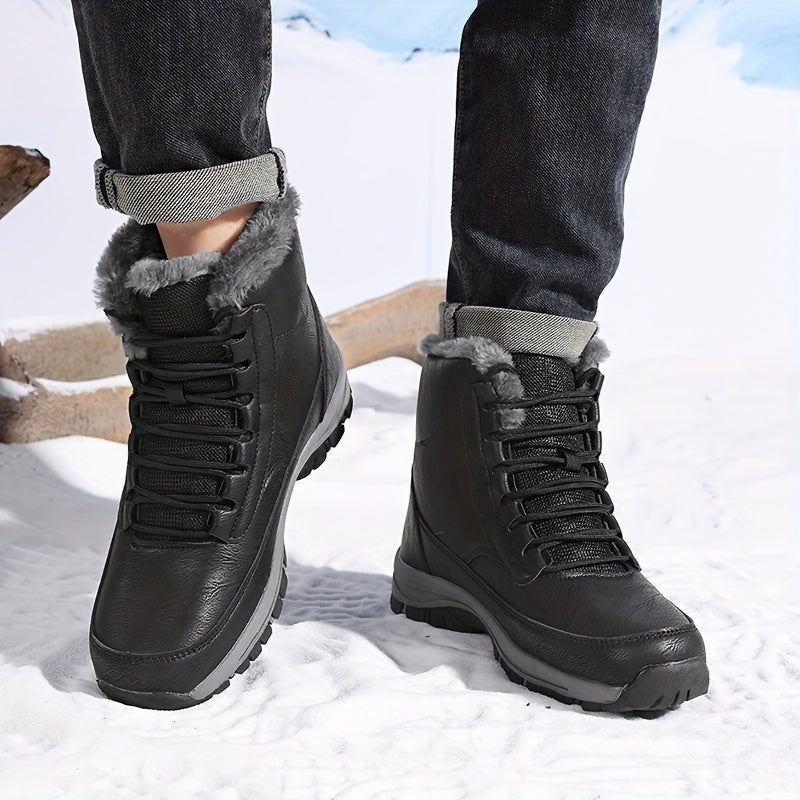 Warm-Lined Winter Trail Boots for Men
