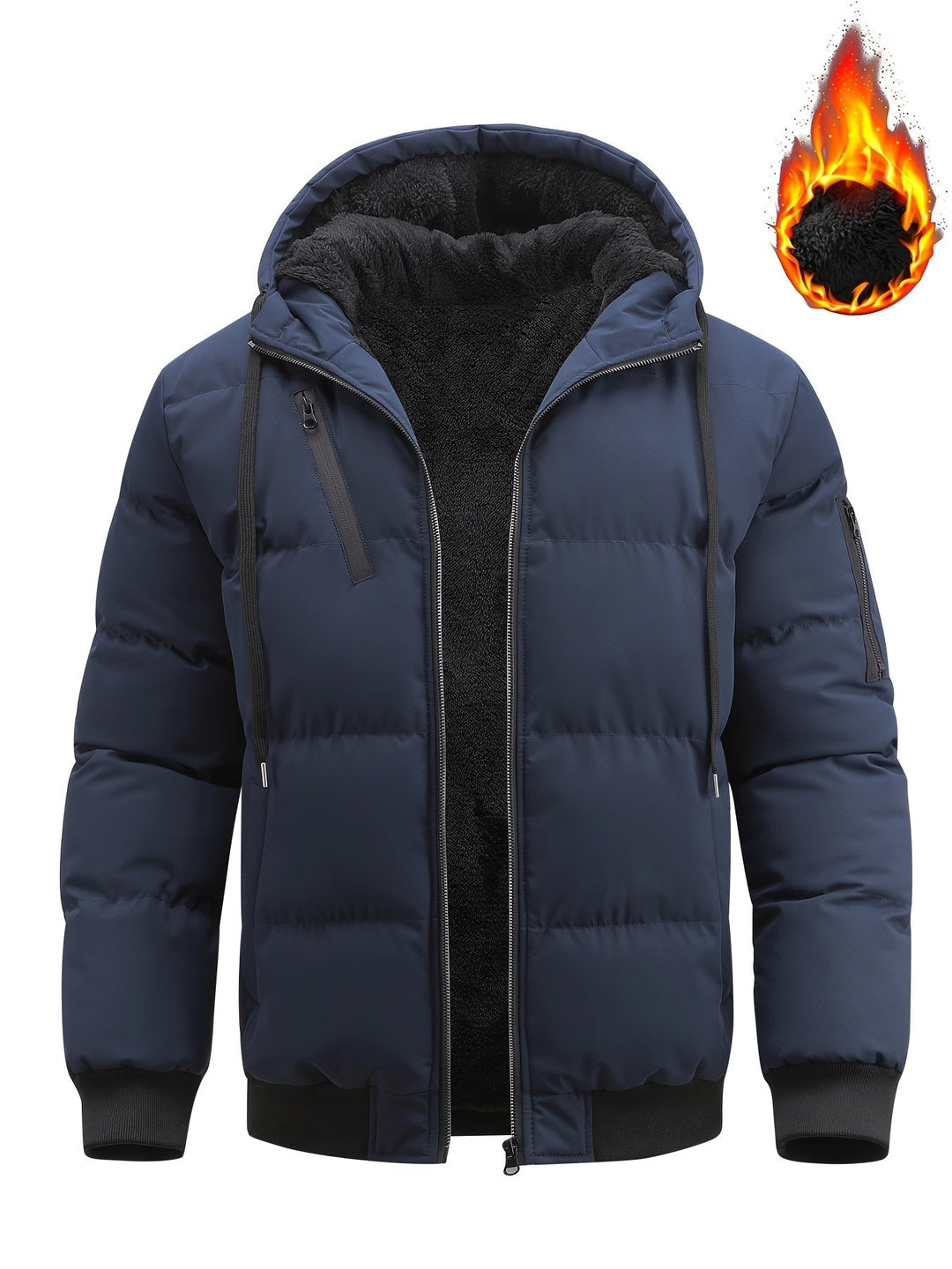 Quilted Hooded Winter Jacket for Men