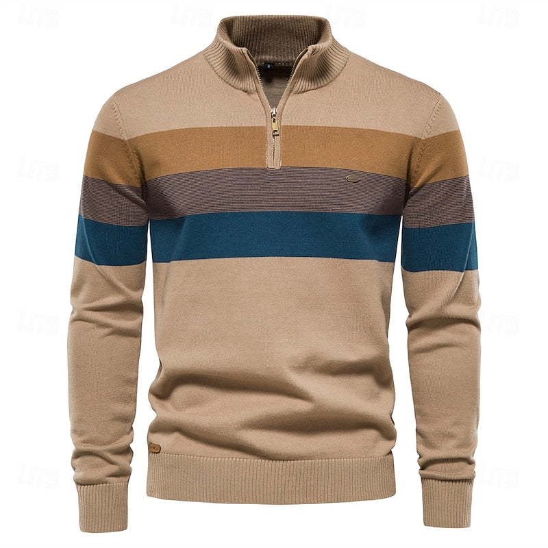 Quarter-Zip Knit Sweater for Men