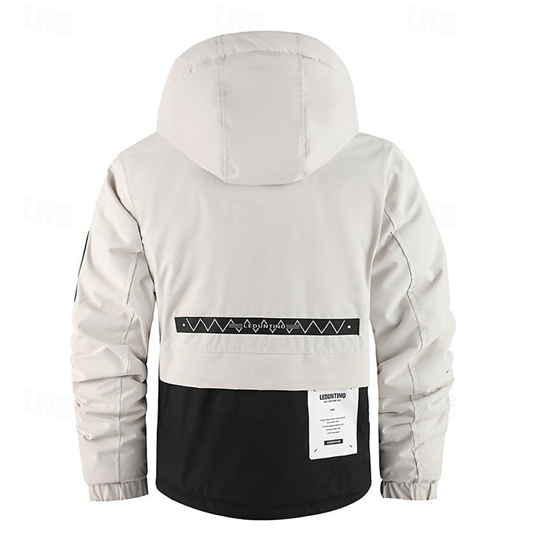 All-Weather Hooded Utility Jacket for Men, Plus Size