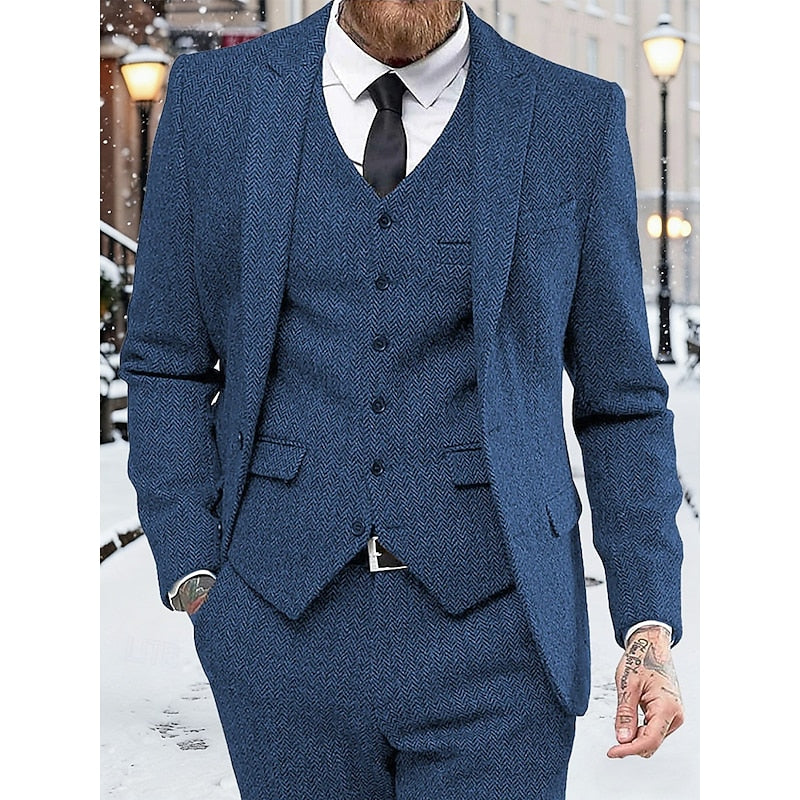Three-Piece Suit Set for Men, Refined Style