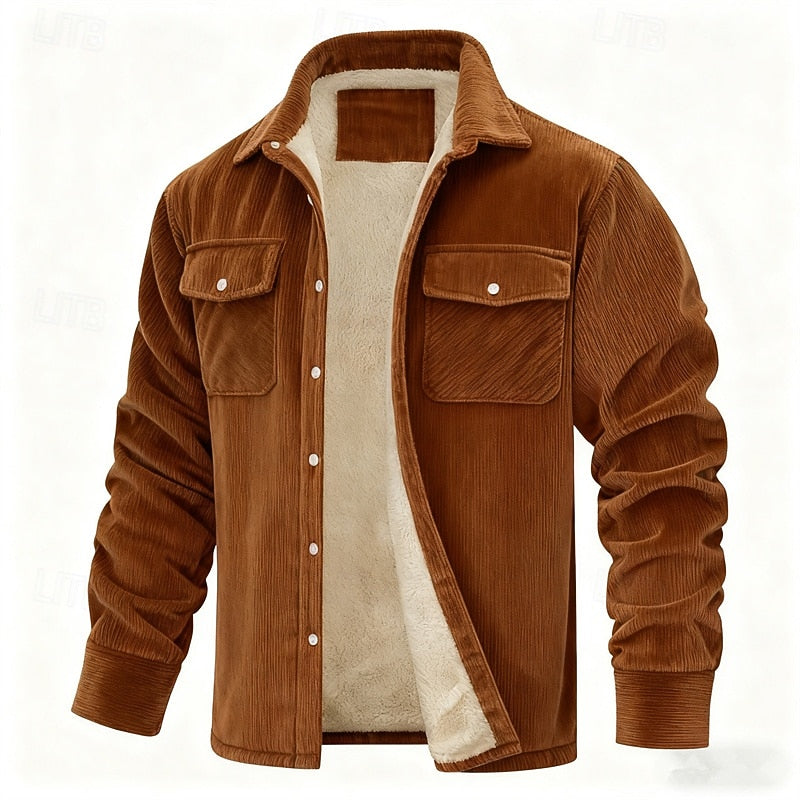 Ribbed Insulated Jacket for Men