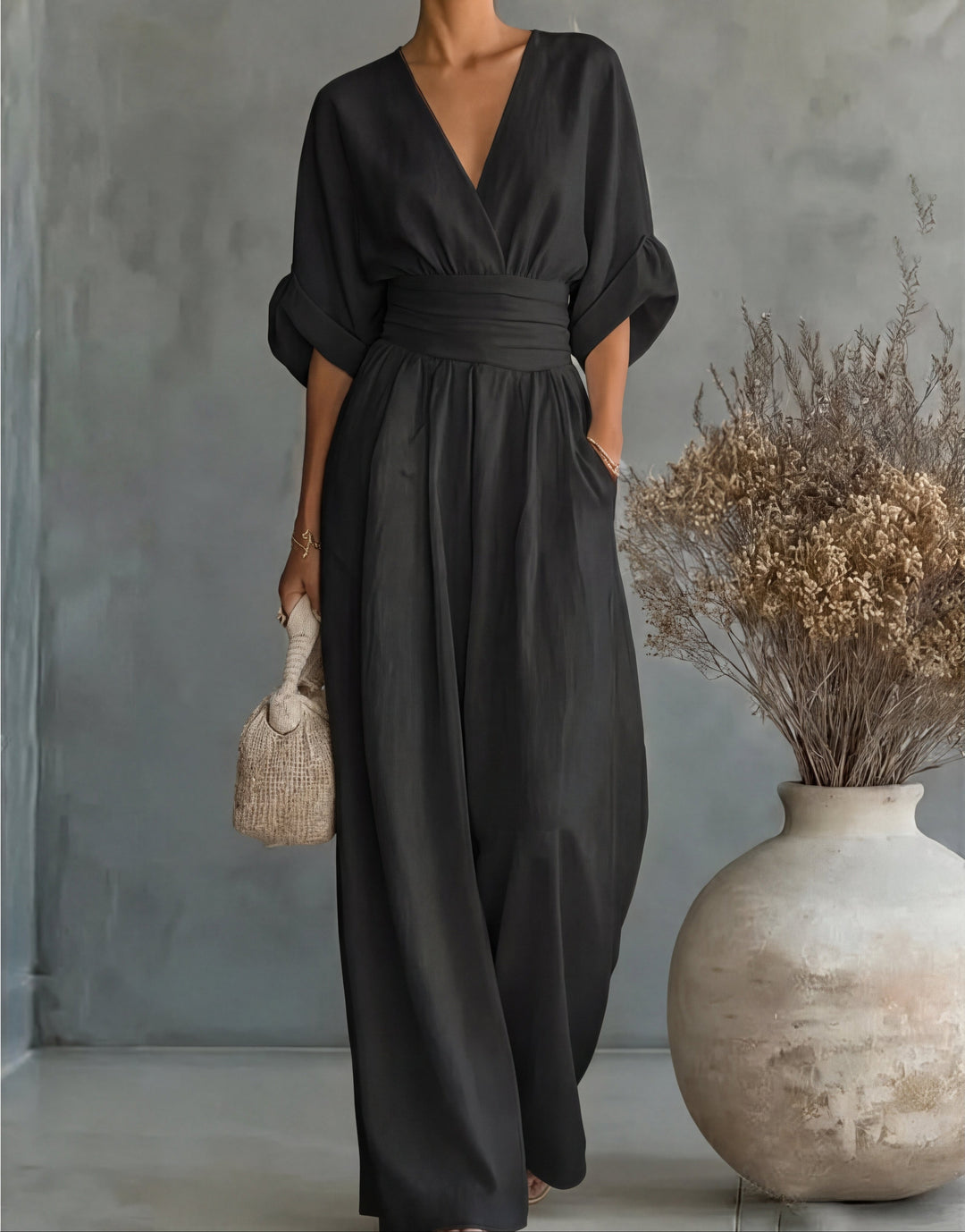 Wide-Leg Jumpsuit, Women's Elegant Fit