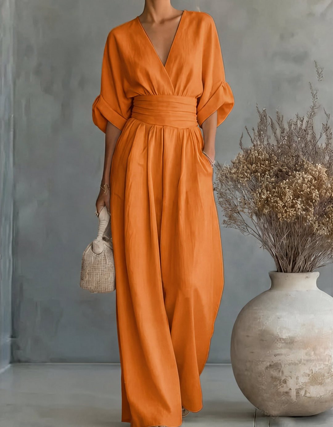 Wide-Leg Jumpsuit, Women's Elegant Fit
