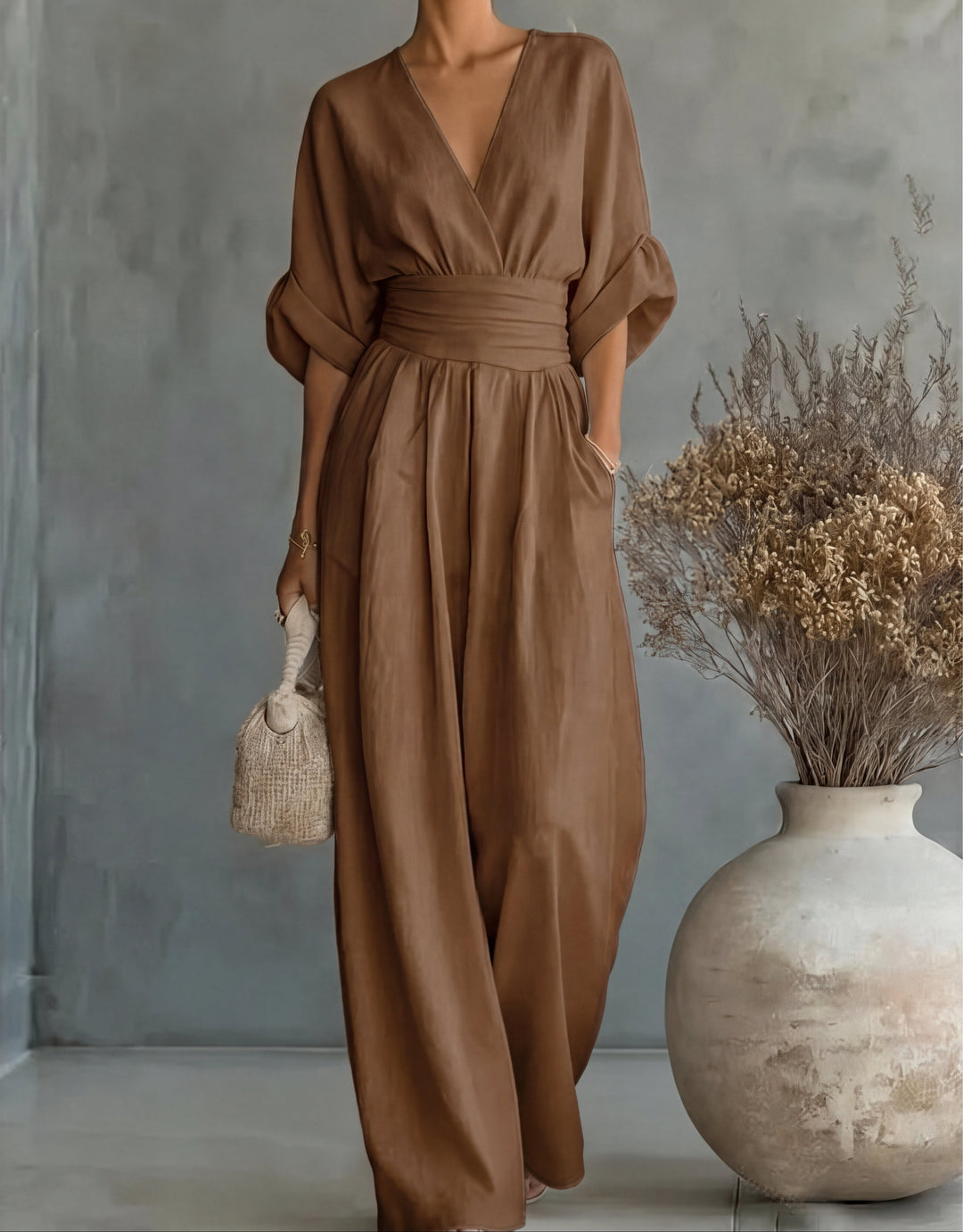 Wide-Leg Jumpsuit, Women's Elegant Fit
