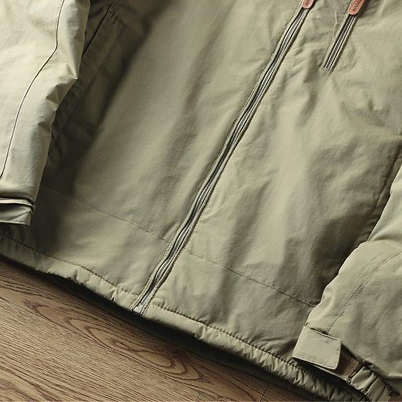 All-Season Hooded Outdoor Jacket for Men, Plus Size