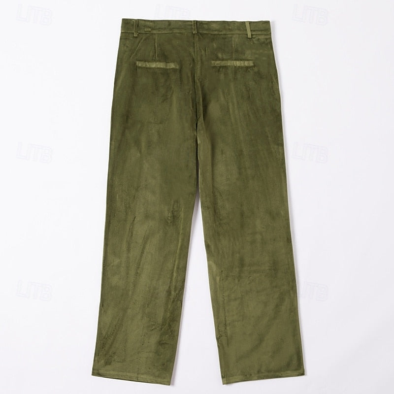 Plus Size Tailored Straight-Leg Trousers for Men