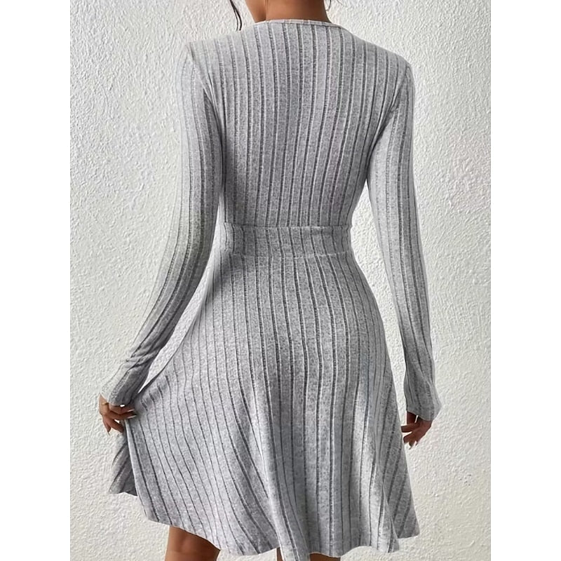 Wrap-Neck A-Line Dress for Women