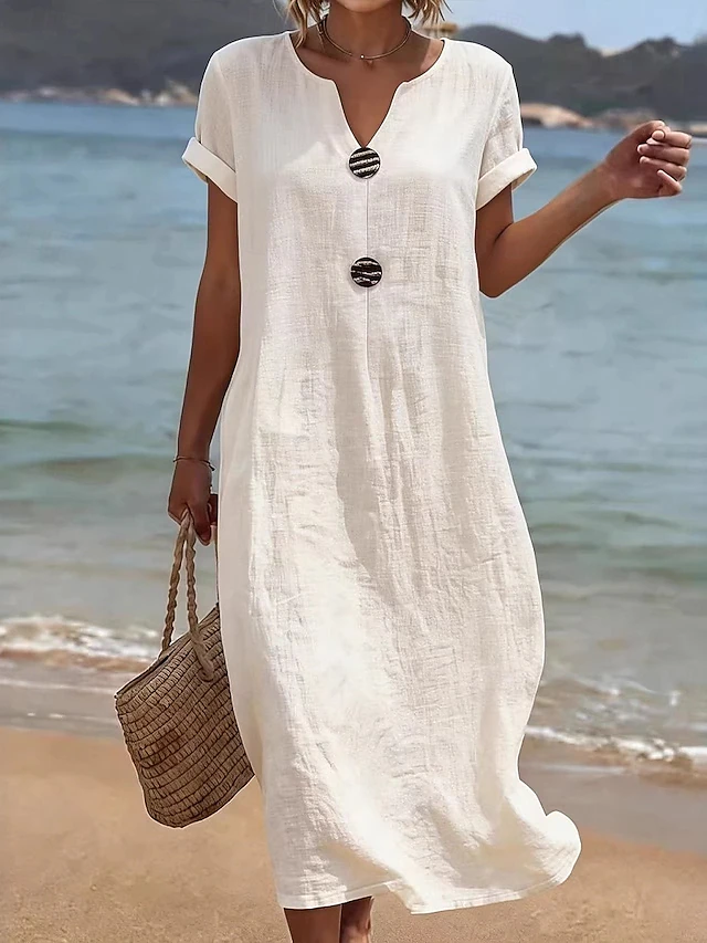Midi Dress, Women's Relaxed Fit