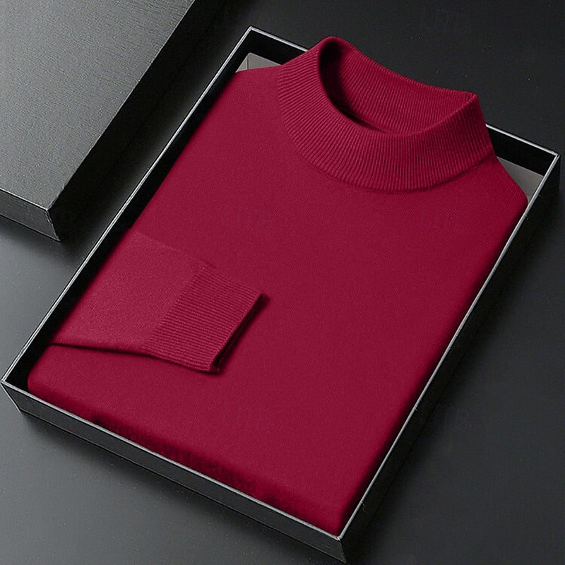 Mock Neck Sweater, Men's Refined Fit
