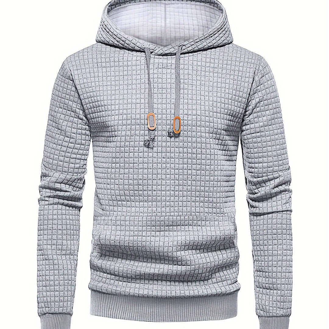 Textured Hooded Pullover Hoodie for Men
